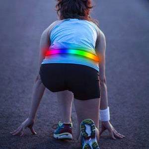 Malla portátil para montar en motocicleta, lámpara luminosa LED con recarga USB, cinturón de cintura para entrenamiento, correr y Deportes - Product Image 2