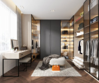 Armoire sur mesure avec portes coulissantes en verre, moderne, sur mesure, grande capacité, rangement pour chambre à coucher, vente en gros