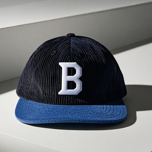 Gorra de béisbol de pana personalizada Unisex, gorra de camión de 5 paneles de Color sólido Vintage, deportiva ajustable para viajes al aire libre - Product Image 5