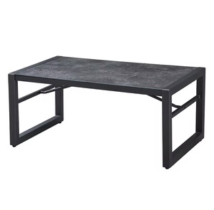 FYZK - Juego de Sofás de Metal Modernos y Lujosos para Exteriores, Color Negro y Gris, para Patio, Jardín, <span class=keywords><strong>Terraza</strong></span>, Sofá Seccional con Mesa, <span class=keywords><strong>Muebles</strong></span> para Hotel y Villa, OEM - Product Image 6