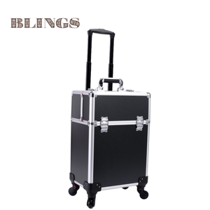 Organisateur de vernis à ongles professionnel de grande capacité rose plus grand en vente en gros Trolley de maquillage roulant personnalisation du logo BAS quantité minimale de commande - Product Image 6