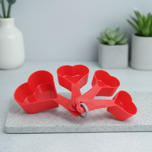 UJ-SC026 Ensemble de 4 tasses à mesurer en plastique en <span class=keywords><strong>forme</strong></span> de cœur - Product Image 2