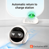 Robot domestique intelligent IA 360° pour la sécurité mobile, la surveillance des enfants et des personnes âgées, l'interaction avec les animaux de compagnie, jouet laser, contrôle par application, recharge automatique