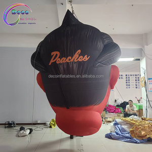 Globo inflable publicitario suspendido de 3 metros <span class=keywords><strong>con</strong></span> cabeza de payaso naranja - Product Image 6