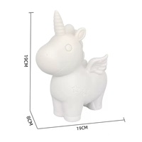Tirelire licorne DIY en résine écologique de 18 cm, populaire, pour peinture fluide, ours fait main pour enfants et adultes