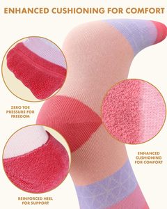 Chaussettes de compression personnalisées avec logo OEM, hauteur genou, anti-ampoules, pour voyage, vol, grossesse, sport. - Product Image 2