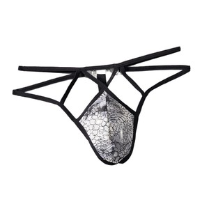 Tanga de encaje negro de talle bajo Ding Zhi Mei para hombre, ropa interior sexy para hombres gay, estilo tentación. - Product Image 5