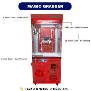 Máquina de grúas Magic Grabber operada con monedas, juego de arcade con luces intermitentes y material metálico para parques de atracciones - Product Image 5