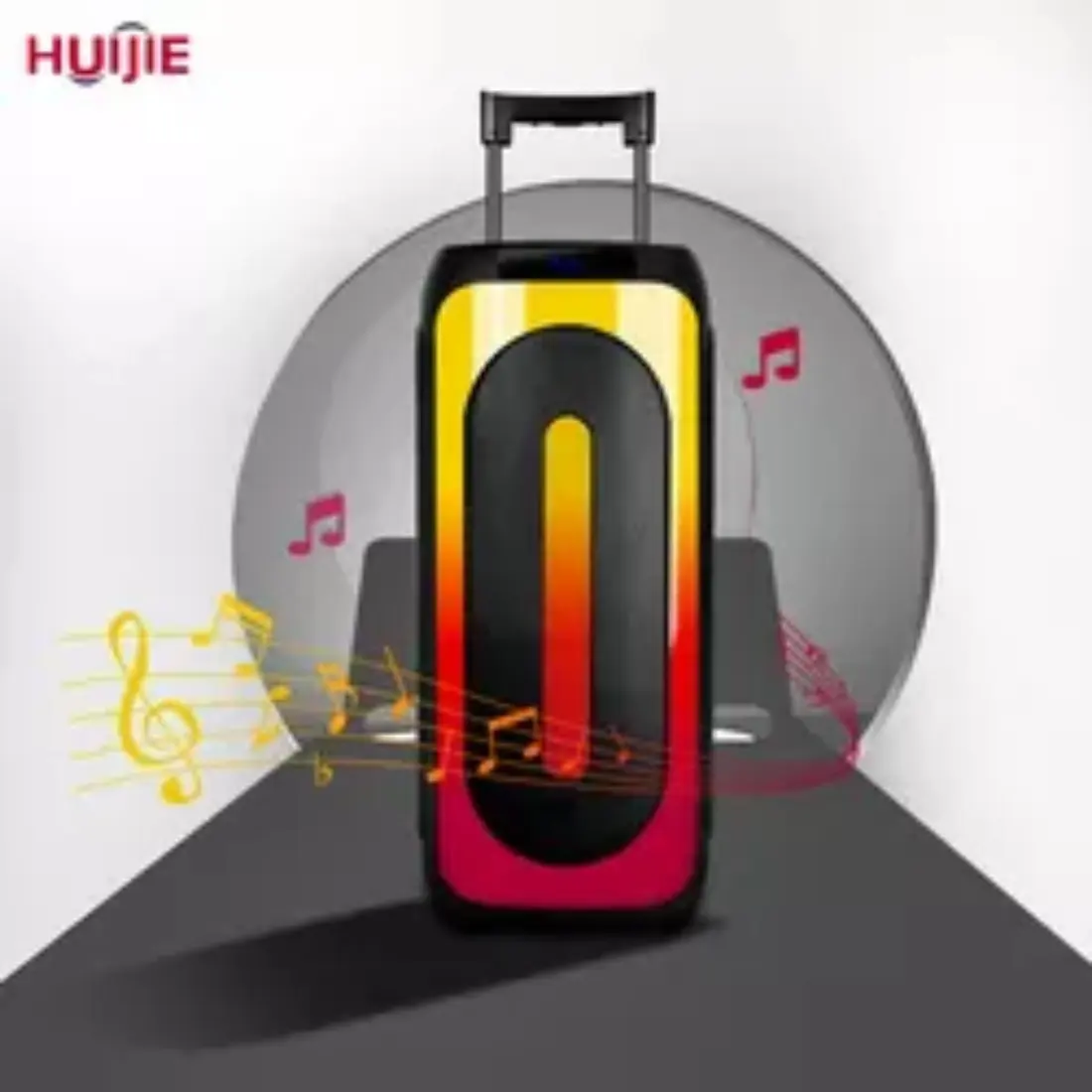 HUIJIE – haut-parleur portable de 10 pouces, haut-parleur de fête, son, bluetooth, sans fil, micro, dj, pour l'extérieur