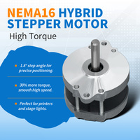 Moteur pas à pas hybride NEMA16 39x39x36.5mm 270mN.m Couple élevé 2 phases 1.8 °   16,5 V à faible bruit CE pour imprimante 3D CNC