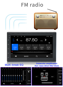 Lecteur de <span class=keywords><strong>voiture</strong></span> Android de 7 pouces, 2 DIN, Support de Navigation GPS, carte de recul, lecteur vidéo, autoradio stéréo, autoradio multimédia - Product Image 5