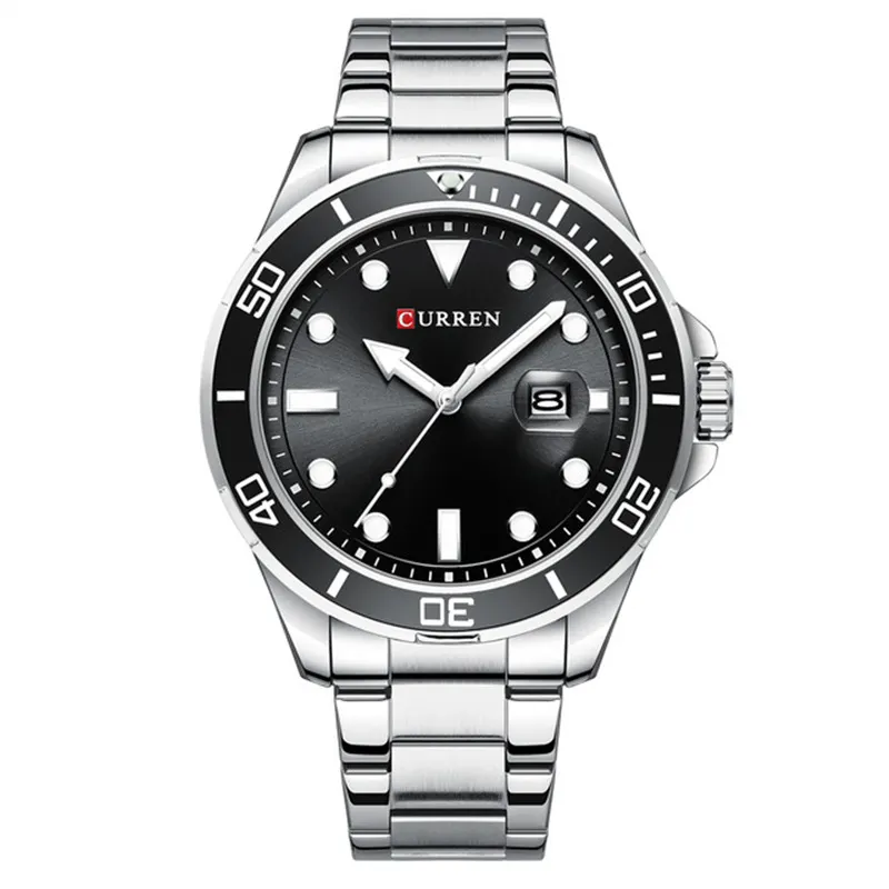 Reloj masculino resistente al agua de lujo de marca superior, relojes de negocios, reloj de pulsera de acero inoxidable, relojes de pulsera