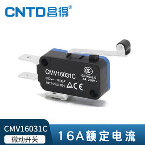 CNTD Changde Electric's CMV16031C Micro-interrupteur miniature à réinitialisation automatique 16A Type à rouleaux 250 Bornes - Product Image 6