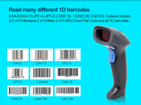 Lecteur de codes-barres 1D filaire haute précision Syble XB-2058, scanner de codes-barres laser 1D portable pour la vente au détail