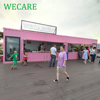WECARE Bar-restaurant mobile en conteneur maritime préfabriqué sur mesure, kiosque de café en conteneur maritime avec cuisine à vendre