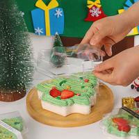 Boîte d'emballage en plastique en forme de sapin de Noël pour animaux de compagnie, nouveau design, avec couvercle, boîte d'emballage créative pour gâteaux, boîte à biscuits pour desserts cuits