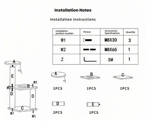Pequeña torre de madera para gatos, muebles para gatos, condominio con poste para rascar para gatos de interior, gatitos, actividad, gatito, casa de juegos para mascotas - Product Image 3