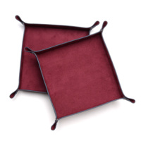 Plateau de rangement pliable en cuir multi-usages de qualité supérieure pour voiture, bureau, maison, hôtel, présentoir de clés, téléphones et bijoux