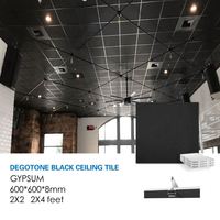 Plaques de plafond en plâtre perforées carrées 2x2 12mm pour système de grille de plafond, fabrication chinoise