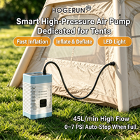 Pompe à air électrique portable brevetée pour un gonflage et un dégonflage rapides ; Convient aux tentes de camping et aux matelas pneumatiques.