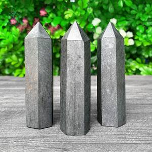 Puntas de Shungita Pulidas a Mano de Alta Calidad, Cristales Curativos al por Mayor para Decoración del Hogar - Product Image 2