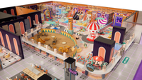 Aire de jeux intérieure multi-activités pour enfants de 1500 mètres carrés, structures de jeux souples pour enfants avec piscine à balles, toboggans, trampoline