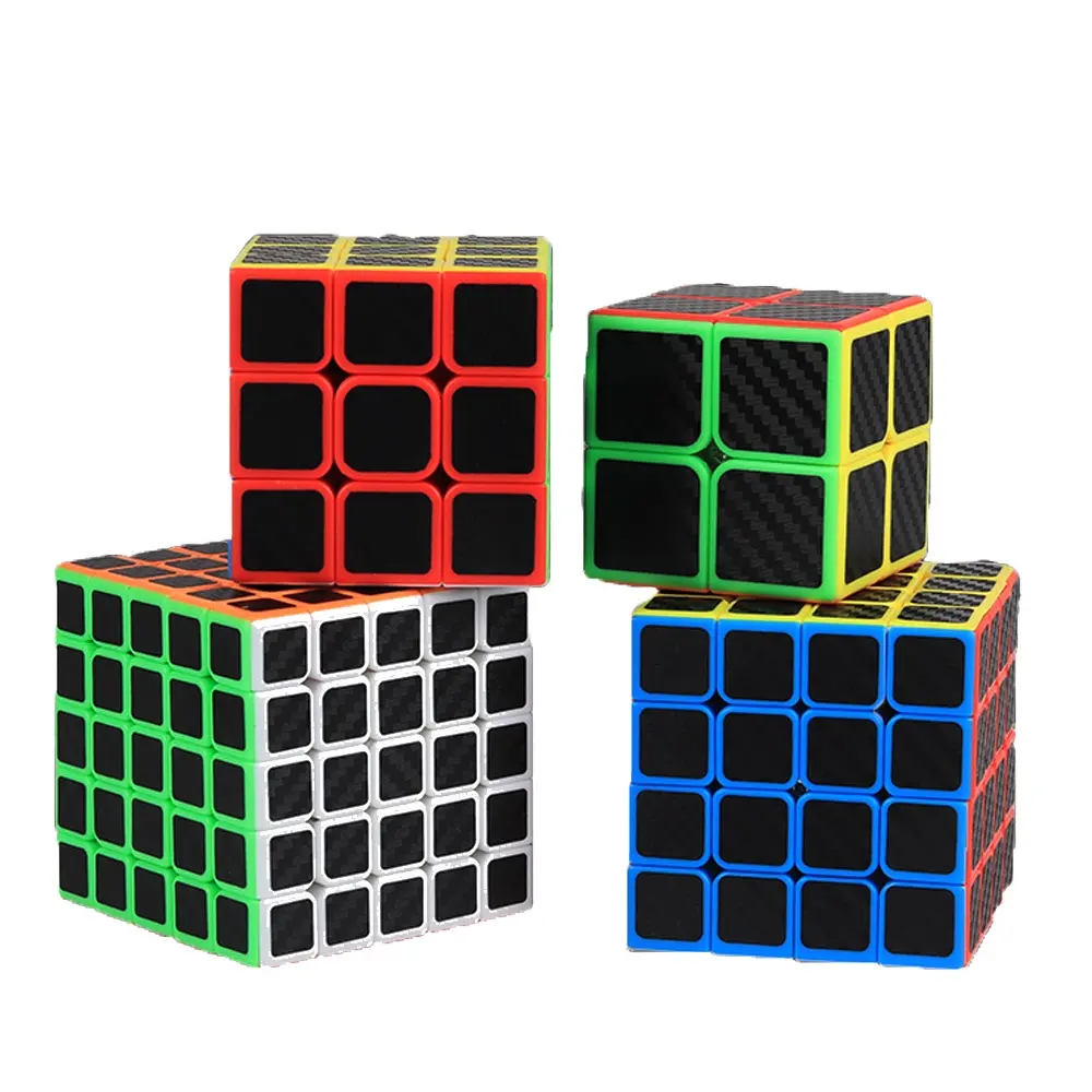 High Cost-Effective Sengso Carbon Fiber 2x2 3x3 4x4 5x5 Magic Cube Velocidade cubo de rubis para crianças crianças outros brinquedos educativos