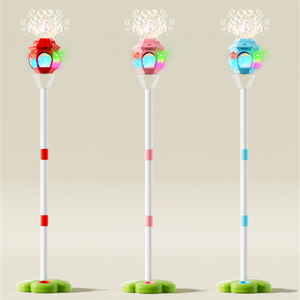 Lampe de rue en plastique à hauteur réglable avec télécommande automatique, machine à bulles musicale pour fêtes estivales en extérieur, jouet pour enfants - Product Image 6