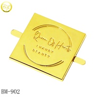 Plaque d'étiquette nominative en métal pour femmes fabriquées en usine chaussures et sacs à main en or décoration étiquettes et chapeaux de forme ovale utilisation des bagages