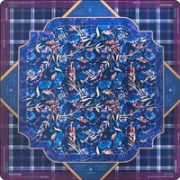 Tapis de mahjong américain haut de gamme avec motif Jardin de paons bleu clair, protection de table antidérapante en néoprène pour les détaillants de cadeaux