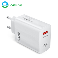 Chargeur USB 120W Charge Rapide QC3.0, Câble USB C et Câble Type C pour Téléphones Mobiles Huawei Samsung Xiaomi, Chargeur Rapide