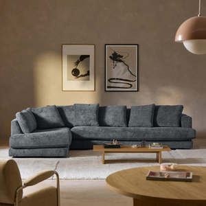 Juego de Sofás Seccionales <span class=keywords><strong>en</strong></span> Forma de L de Tela Crema Estilo Nórdico Minimalista, Sofá Modular Contemporáneo para Sala de Estar, Apartamento, Hotel, Salón - Product Image 1
