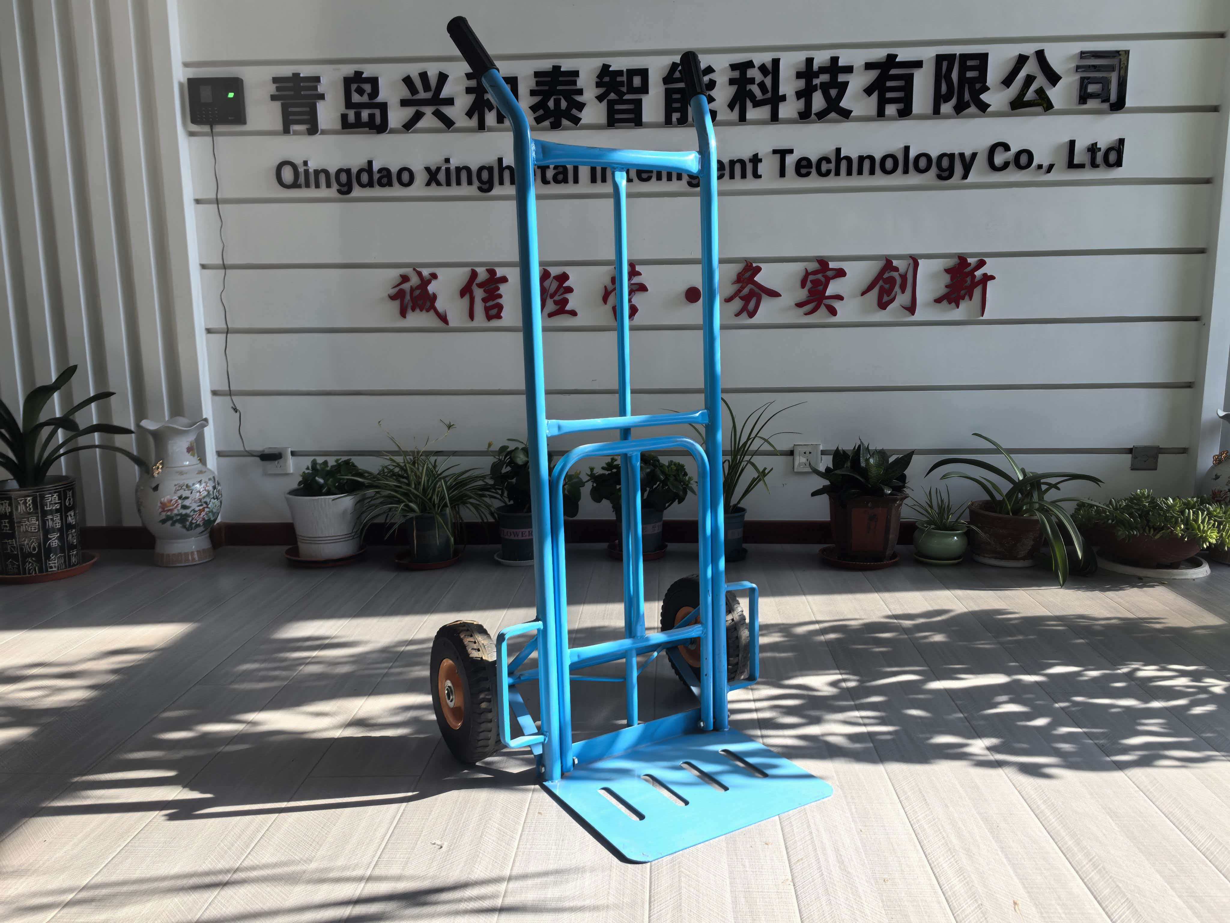 Metal Hand Trolley with 2 Wheels China Origin Customized Support OBM Frame Size 1275*614*560MM
