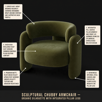Fauteuil d'appoint de style mid-century, moderne et luxueux, nouvellement arrivé, pour la décoration de la maison, meubles de salon