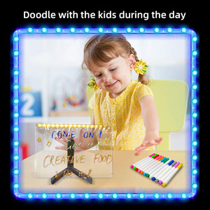 Led Acrylic Drawing <b>Board</b> 15Cm Erasable With Fluorescent Pens And Stand For Children Advertising - Product Image 3
