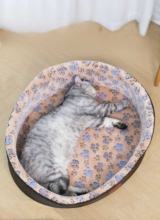 Comfortable Dutch Velvet Dog Bed High Quality Foam Multicolor Warm