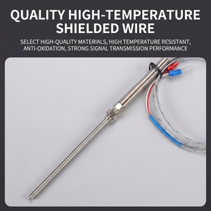 Sonde thermocouple de 50/100/150/200 mm de longueur personnalisable avec fil tressé anti-interférence <span class=keywords><strong>pour</strong></span> extrudeuse, four et machines à plastique - Product Image 2