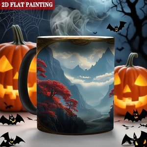 Mug en céramique noir givré de 11 oz, sublimation, changement de couleur à la chaleur, tasse cadeau - Product Image 6