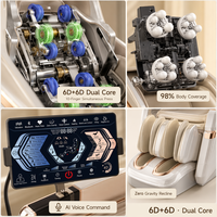 Fauteuil de massage corporel complet de luxe VCT OEM ODM en pierre de jade 2025, portable, en cuir, avec contrôleur tactile 7 pouces, fonction zéro gravité