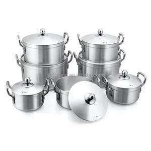 Penjualan terlaris kacina dapur 14 buah aluminium Juego De Ollas memasak Casserole Pot peralatan masak Set