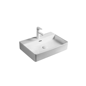 Lavabo en porcelaine moderne <span class=keywords><strong>pour</strong></span> la vente en gros, rectangulaire, avec drain, modèle YJJ-3140F, <span class=keywords><strong>pour</strong></span> hôtels, salles de bain publiques, <span class=keywords><strong>WC</strong></span>, design simple, facile à nettoyer - Product Image 1