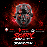 Masque de fête réaliste en PVC écologique et imperméable pour adultes, idéal pour le Jour des Morts et les remises de diplômes, parfait pour le cosplay d'Halloween