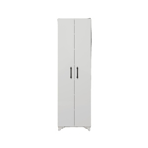 Moderno Armario Multiusos de Madera Maciza con 7 Estantes, Organizador de Almacenamiento con 2 Puertas y Zapatero, Material de Panel - Product Image 1