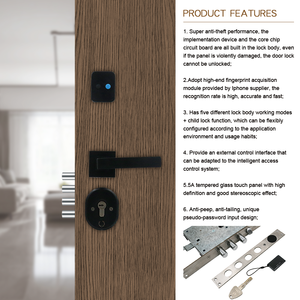 <span class=keywords><strong>Serrure</strong></span> intelligente de sécurité de <span class=keywords><strong>porte</strong></span> Serrures électroniques intelligentes d'empreintes digitales pour portes blindées <span class=keywords><strong>Porte</strong></span> d'entrée à triple colonne - Product Image 3