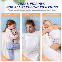 Oreillers en microfibre de qualité hôtelière avec couverture respirante et soutien pour les dormeurs sur le côté, le dos et l'estomac