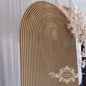 2022 nuovo stile Baby Shower noleggio Decor fondali di nozze decorazioni per pareti colore legno