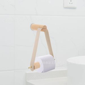 Wooden Wall Mounted <b>Paper</b> Holder Round Scandinavian Design For <b>Kitchen</b> Bathroom - Product Image 2