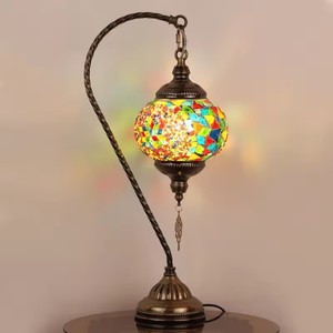 Vente en gros de <span class=keywords><strong>lampe</strong></span> de chevet en mosaïque éclairage de table de chevet vintage déco pour dressing de chambre <span class=keywords><strong>lampe</strong></span> de table rétro marocaine décorative - Product Image 4