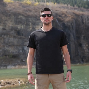 T-shirt da uomo con trasporto nascosto e maglietta tattica antigraffio e resistente all'usura Multi-tasche da uomo t-shirt - Product Image 5