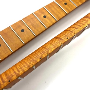 Mástil de Guitarra TL de Arce Flameado Tostado de 22 Trastes y 25.5 Pulgadas con Diapasón de Arce, Venta al por Mayor - Product Image 3